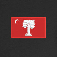 Load image into Gallery viewer, ST254_The Citadel, Big Red Flag, Pullover Hooded Sweatshirt - Black
