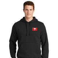 Load image into Gallery viewer, ST254_The Citadel, Big Red Flag, Pullover Hooded Sweatshirt - Black
