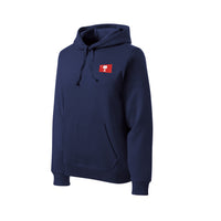 Load image into Gallery viewer, ST254_The Citadel, Big Red Flag, Pullover Hooded Sweatshirt - Navy
