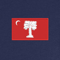 Load image into Gallery viewer, ST254_The Citadel, Big Red Flag, Pullover Hooded Sweatshirt - Navy
