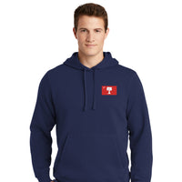 Load image into Gallery viewer, ST254_The Citadel, Big Red Flag, Pullover Hooded Sweatshirt - Navy
