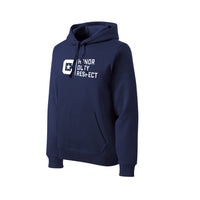 Load image into Gallery viewer, ST254_The Citadel, Honor Duty Respect, Pullover Hooded Sweatshirt- Navy
