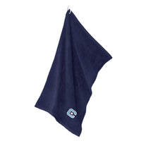 Load image into Gallery viewer, The Citadel, C Star, Port Authority® Grommeted Microfiber Golf Towel - Navy
