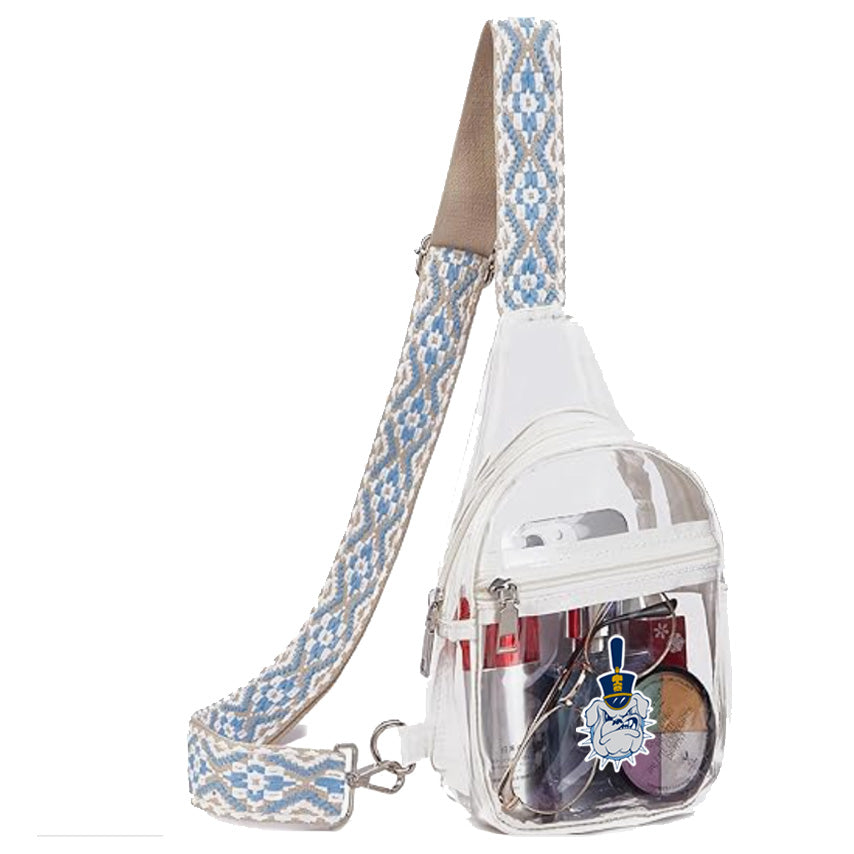 The Citadel, Spike, Clear Fanny Pack Stadium Approved Clear Sling Bag Crossbody bag