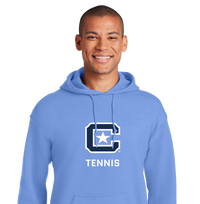 Load image into Gallery viewer, 18500 The Citadel Block C Star logo, Sports - Tennis,  Heavy Blend™ Hooded Unisex Sweatshirt Carolina Blue
