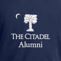 Load image into Gallery viewer, The Citadel, Alumni, BRP Palm Tree, Under Armour Recycled Polo - Navy Blue
