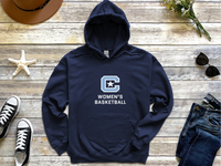 Load image into Gallery viewer, The Citadel Block C Star logo, Club Sports - Women&#39;s Basketball,  Heavy Blend™ Hooded Unisex Sweatshirt

