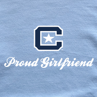 Load image into Gallery viewer, The Citadel Block C Star logo, Proud Girlfriend,  Heavy Blend™ Hooded Sweatshirt
