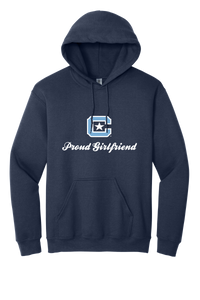 Load image into Gallery viewer, 18500- The Citadel Block C Star logo, Proud Girlfriend,  Heavy Blend™ Hooded Sweatshirt
