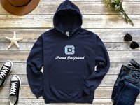 Load image into Gallery viewer, 18500- The Citadel Block C Star logo, Proud Girlfriend,  Heavy Blend™ Hooded Sweatshirt
