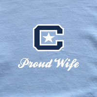 Load image into Gallery viewer, The Citadel Block C Star logo, Proud Wife,  Heavy Blend™ Hooded Sweatshirt
