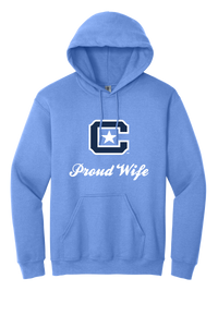 Load image into Gallery viewer, The Citadel Block C Star logo, Proud Wife,  Heavy Blend™ Hooded Sweatshirt
