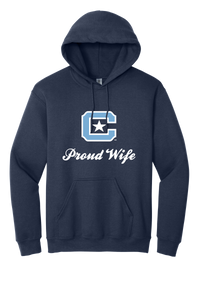 Load image into Gallery viewer, The Citadel Block C Star logo, Proud Wife,  Heavy Blend™ Hooded Sweatshirt
