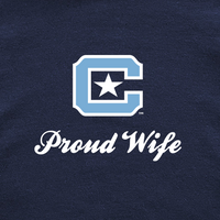Load image into Gallery viewer, The Citadel Block C Star logo, Proud Wife,  Heavy Blend™ Hooded Sweatshirt
