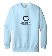 Load image into Gallery viewer, The Citadel Block C, Sports - Women's Volleyball, Embroidered Comfort Colors ® Ring Spun Crewneck Sweatshirt
