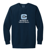 Load image into Gallery viewer, The Citadel Block C, Sports - Women's Volleyball, Embroidered Comfort Colors ® Ring Spun Crewneck Sweatshirt
