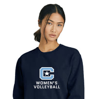 Load image into Gallery viewer, The Citadel Block C, Sports - Women's Volleyball, Embroidered Comfort Colors ® Ring Spun Crewneck Sweatshirt
