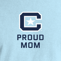 Load image into Gallery viewer, The Citadel Block C, Proud Mom, Embroidered Comfort Colors ® Ring Spun Crewneck Sweatshirt
