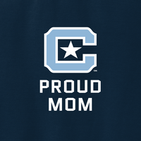 Load image into Gallery viewer, The Citadel Block C, Proud Mom, Embroidered Comfort Colors ® Ring Spun Crewneck Sweatshirt
