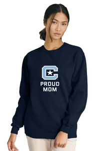 Load image into Gallery viewer, The Citadel Block C, Proud Mom, Embroidered Comfort Colors ® Ring Spun Crewneck Sweatshirt
