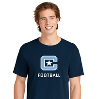 Load image into Gallery viewer, The Citadel C, Sports - Football,  Comfort Colors ® Heavyweight Ring Spun Tee
