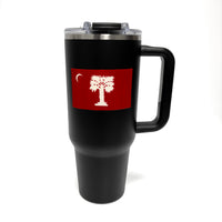 Load image into Gallery viewer, The Citadel, Big Red Flag, Black  Big Swig Tumbler - 40oz
