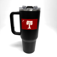 Load image into Gallery viewer, The Citadel, Big Red Flag, Black  Big Swig Tumbler - 40oz
