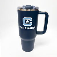 Load image into Gallery viewer, The Citadel, C Star, Navy  Big Swig Tumbler - 40oz
