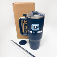 Load image into Gallery viewer, The Citadel, C Star, Navy  Big Swig Tumbler - 40oz
