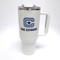 Load image into Gallery viewer, The Citadel, C Star, White  Big Swig Tumbler - 40oz
