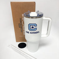 Load image into Gallery viewer, The Citadel, C Star, White  Big Swig Tumbler - 40oz
