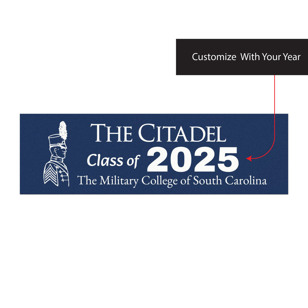 The Citadel, Flag Blue background, Class of ....Car Magnets