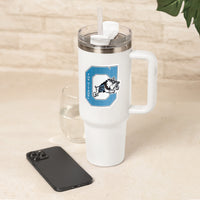 Load image into Gallery viewer, The Citadel, Jumping Bulldog, Stainless Steel Insulated Tumbler - 40oz
