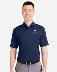 Load image into Gallery viewer, The Citadel, BRP Palm Tree, Under Armour Recycled Polo - Navy Blue
