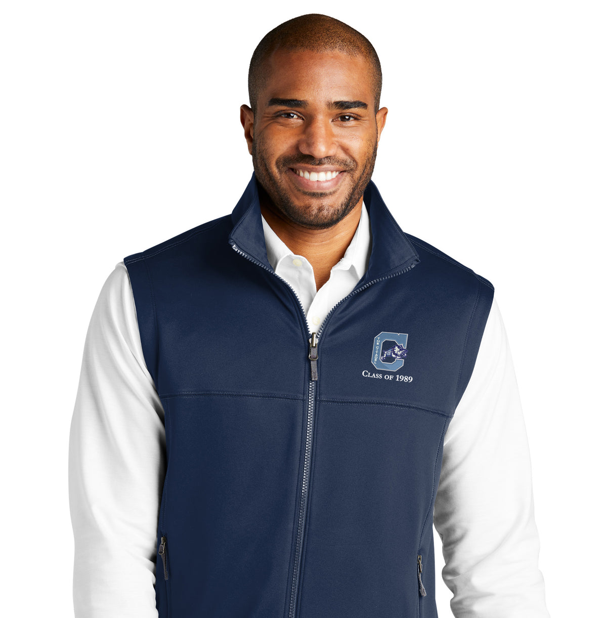 F906_The Citadel, Jumping Bulldog, Class of 1989, Smooth Fleece Vest