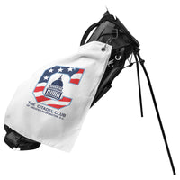 Load image into Gallery viewer, The Citadel, Alumni Club, Greater Washington D.C. Club Logo, Waffle Golf Towel White
