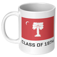 Load image into Gallery viewer, The Citadel, Big Red Flag, Class of 1974 White Mug - 11oz
