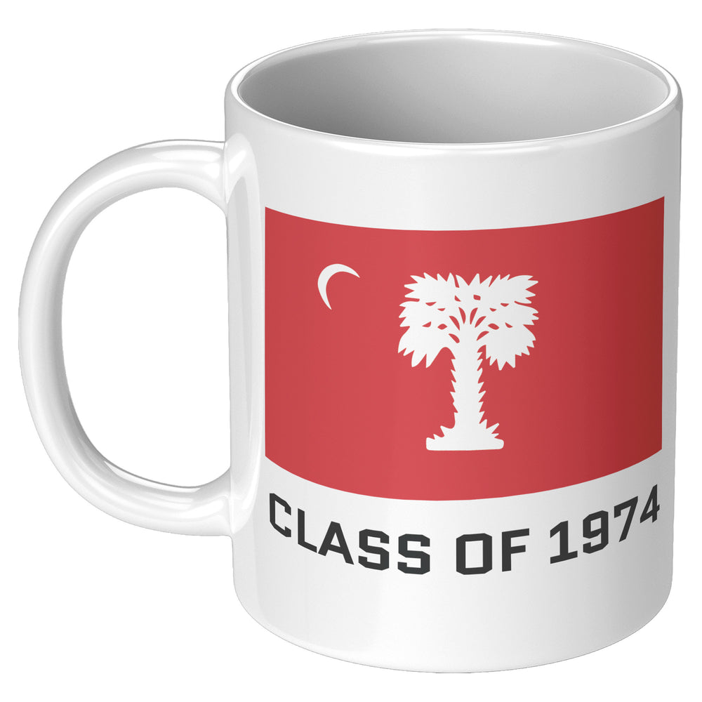 The Citadel, Big Red Flag, Class of 1974 White Mug - 11oz