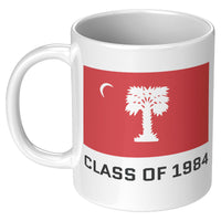 Load image into Gallery viewer, The Citadel, Big Red Flag, Class of 1984 White Mug - 11oz
