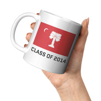 Load image into Gallery viewer, The Citadel, Big Red Flag, Class of 2014 White Mug - 11oz
