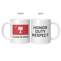 Load image into Gallery viewer, The Citadel, Big Red Flag, Class of 2019 White Mug - 11oz
