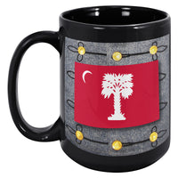 Load image into Gallery viewer, The Citadel, Big Red with Full Dress background 15 oz Black Mug
