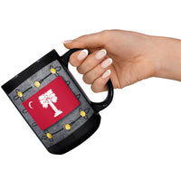 Load image into Gallery viewer, The Citadel, Big Red with Full Dress background 15 oz Black Mug
