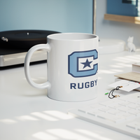 Load image into Gallery viewer, The_Citadel_C_Rugby_Mug_11oz_Lifestyle_Record_Player_Mockup.png
