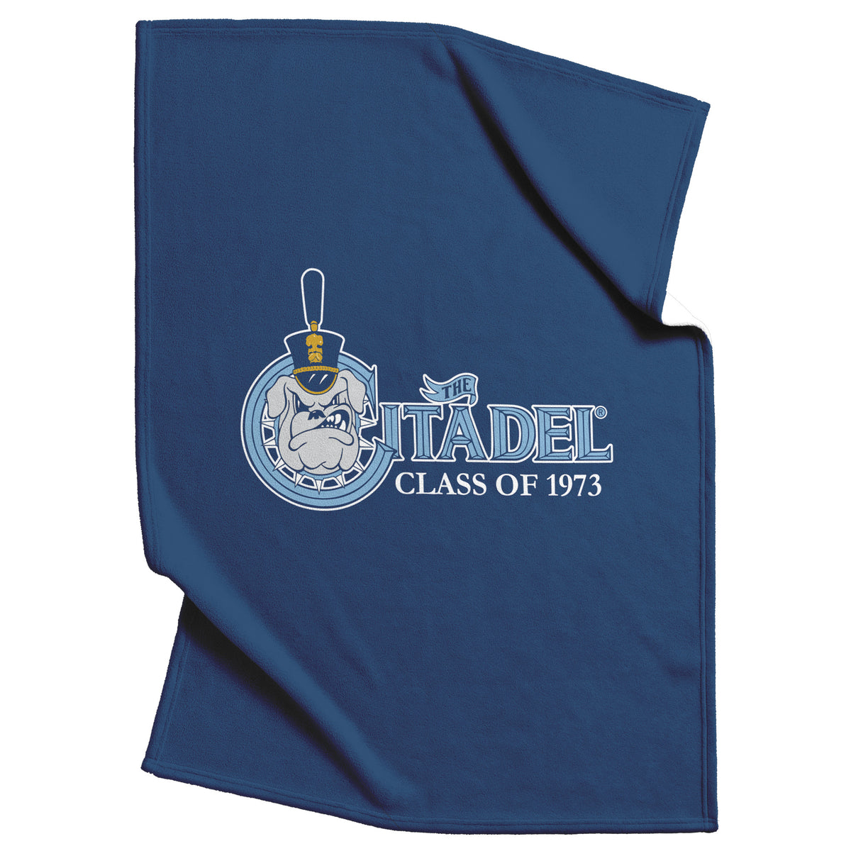 The Citadel, Class Of 1973 Customized, Vintage Spike logo, Navy Blanket