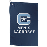 Load image into Gallery viewer, The Citadel, Club Sports Men&#39;s Lacrosse, Double Sided Golf Towel
