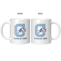 Load image into Gallery viewer, The Citadel, Jumping Bulldog, Class of 1989, White Mug - 11oz
