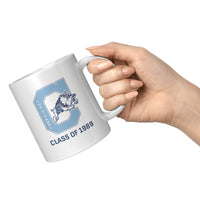 Load image into Gallery viewer, The Citadel, Jumping Bulldog, Class of 1989, White Mug - 11oz
