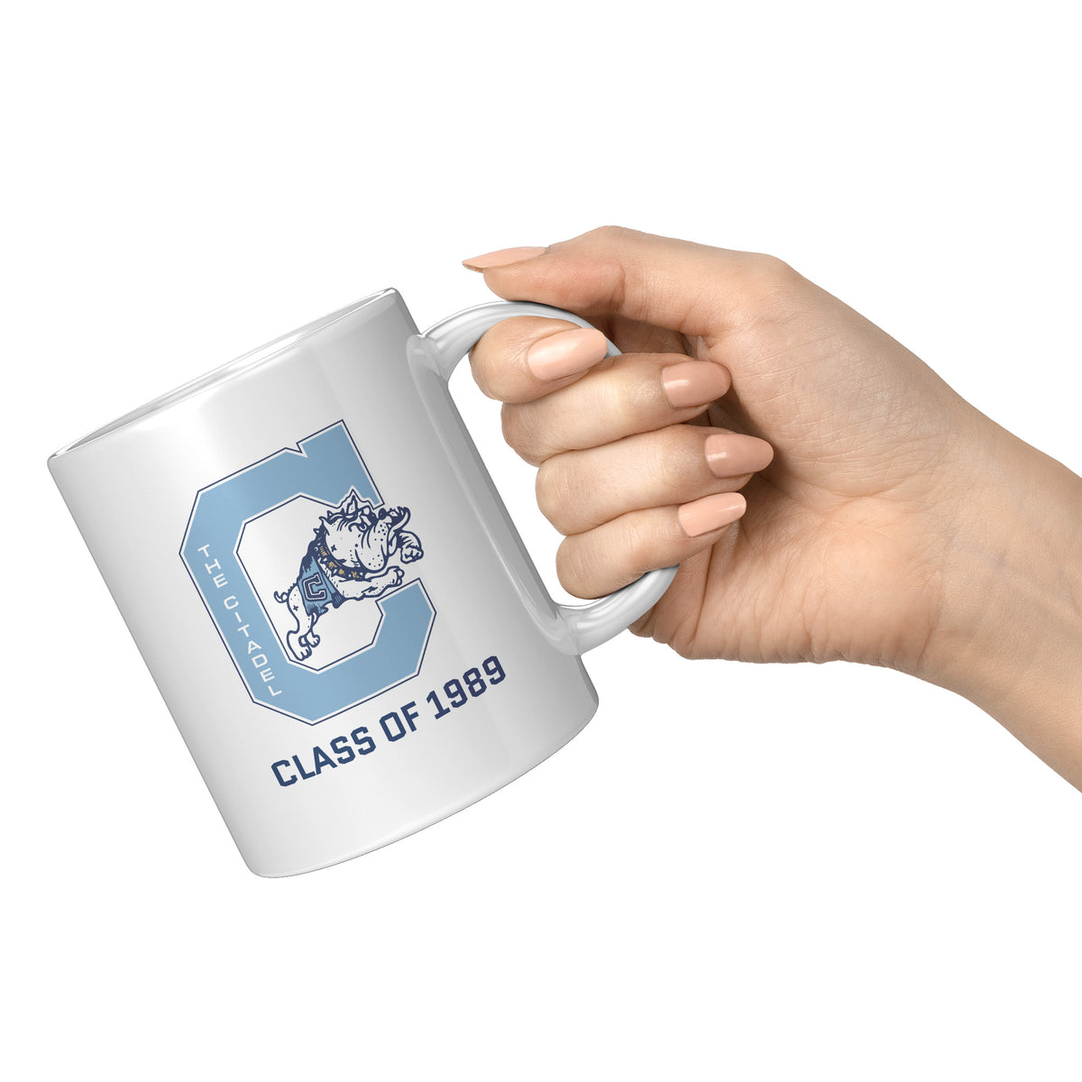 The Citadel, Jumping Bulldog, Class of 1989, White Mug - 11oz