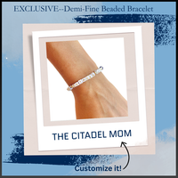 Load image into Gallery viewer, The Citadel, Customized, "MOM" Handmade Beaded, Demi Fine Bracelet
